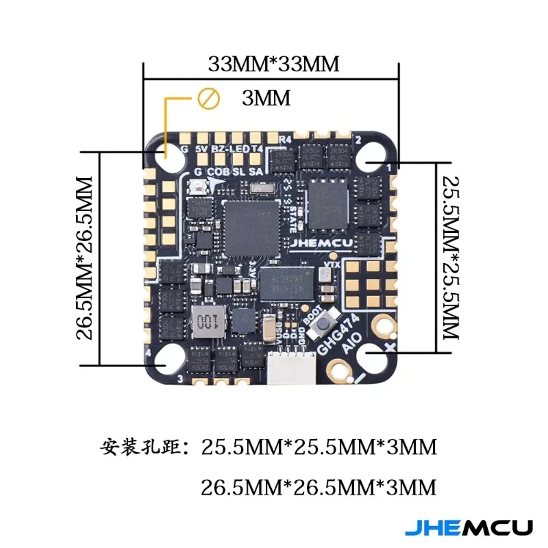 JHEMCU GHG474AIO 40A AIO Flugc – Betaflight Fc F4 Bewertung und Preis